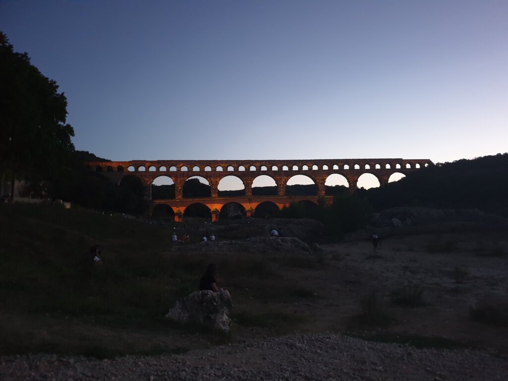 Hoogtepunt in Frankrijk: Lichtshow bij Pont du Gard