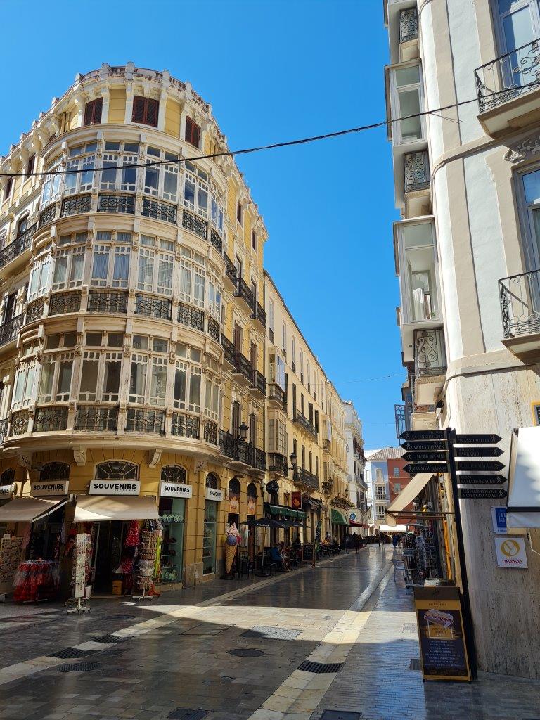 De straten van Malaga tijdens een vakantie