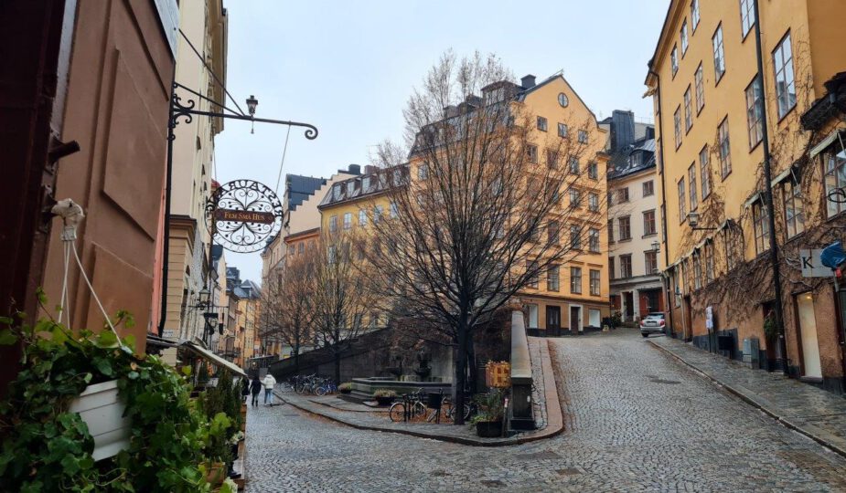 De wijk Gamla Stan in Stockholm