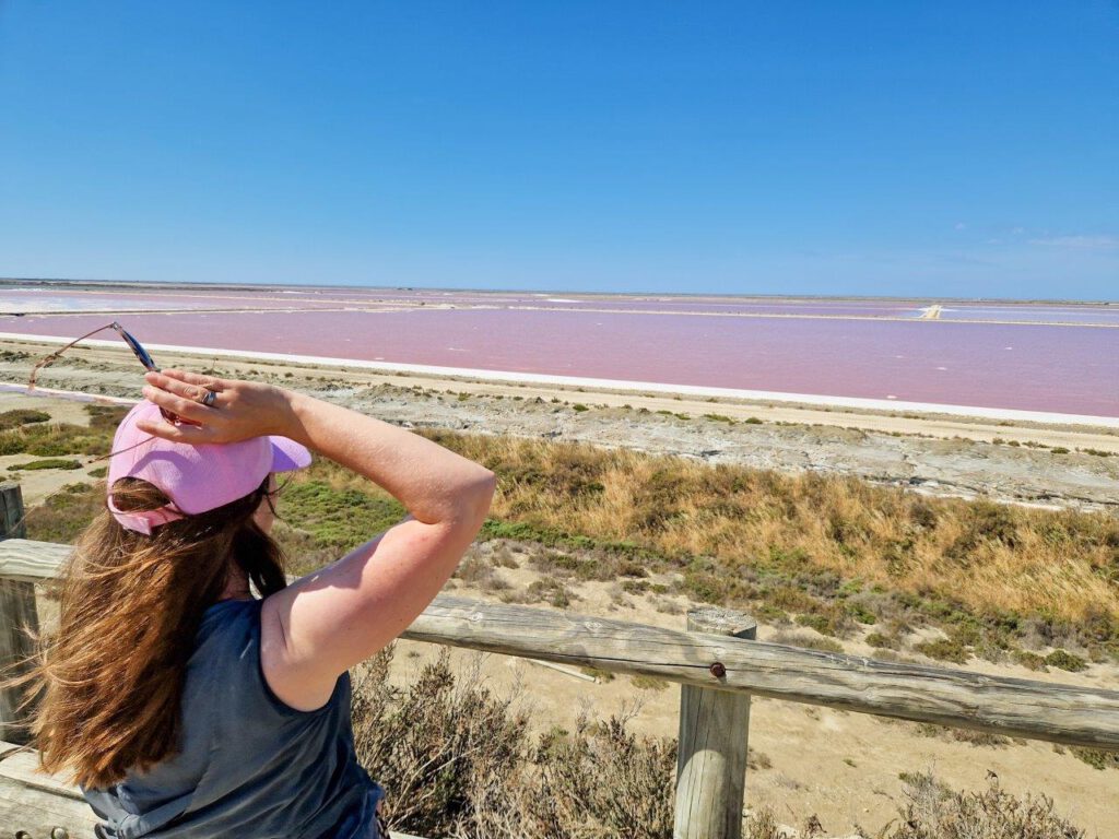 Roze zoutmeren bij Salin de Giraud in de Camargue