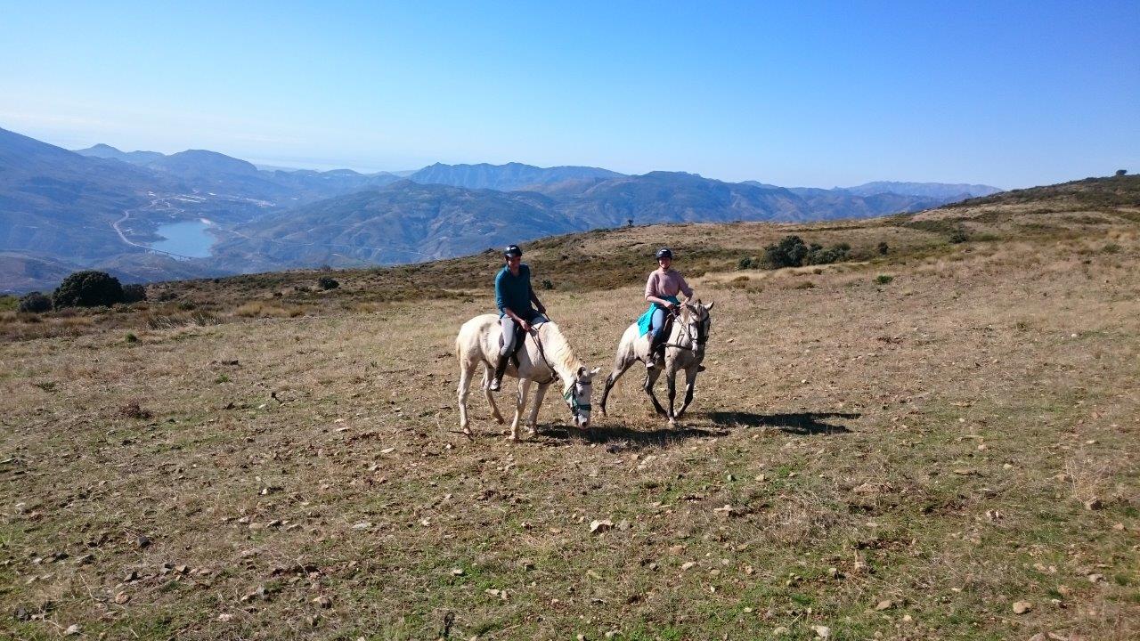 Paardrijden op Andalusische paarden in de Sierra Nevada
