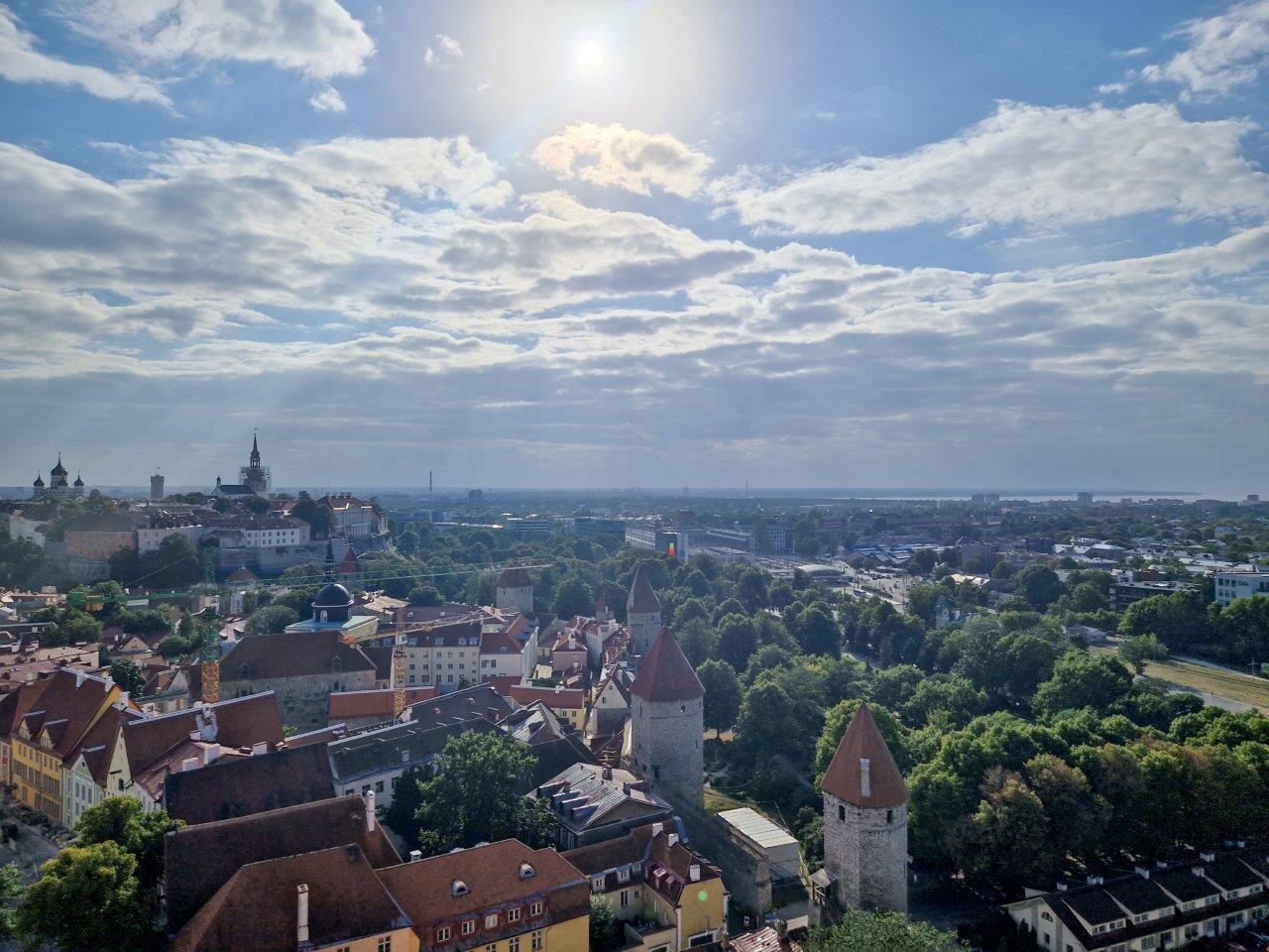 Het uitzicht vanaf de St. Olafs Kerk in Tallinn