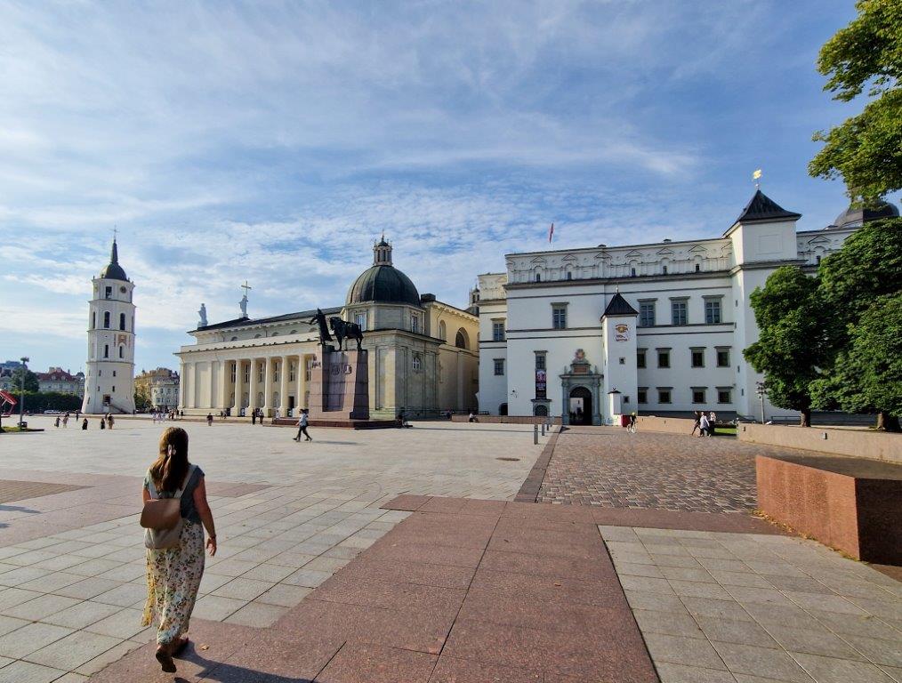 Kathedraal en plein van Vilnius