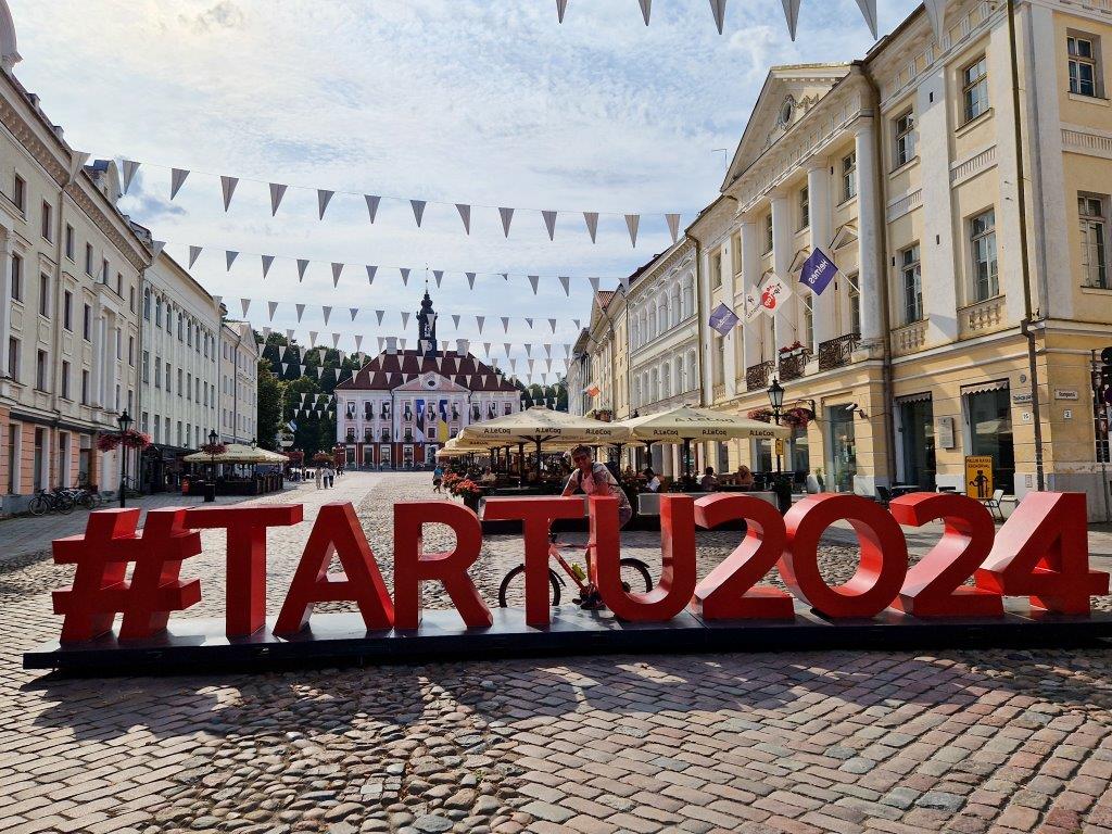 Letters van Tartu Europese hoofdstad van Europa in 2024