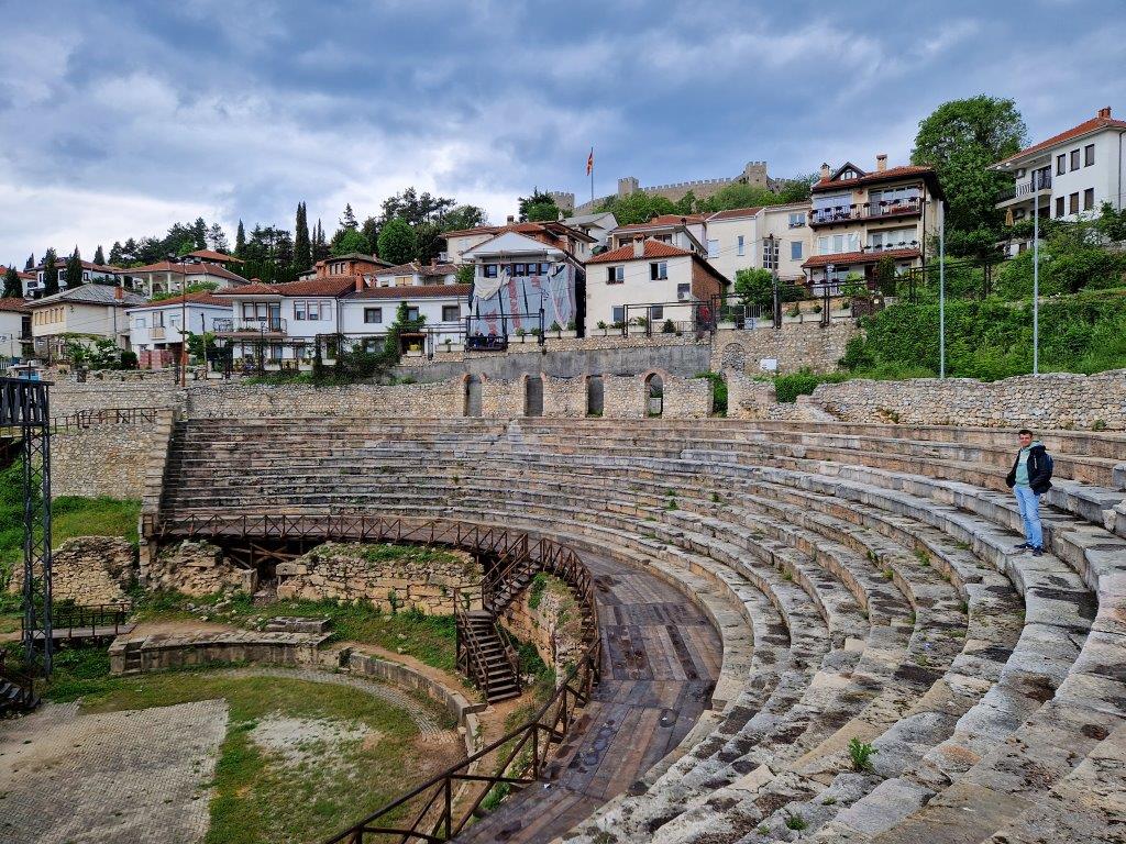 Amfitheater in het stadje Ohrid