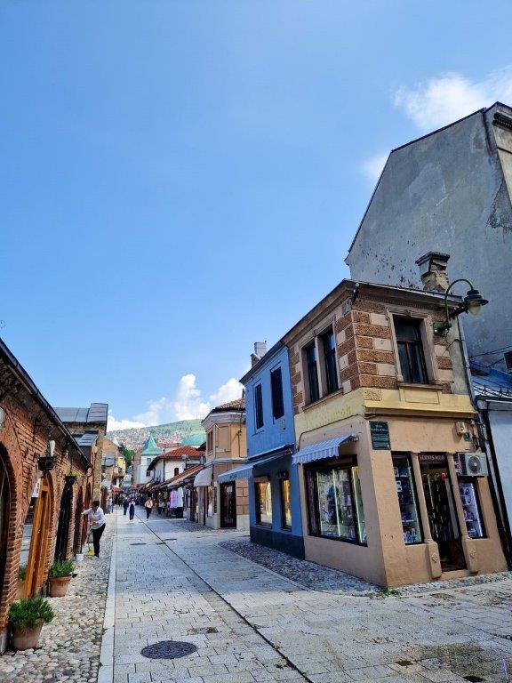 De straten van de oude bazaar in Sarajevo
