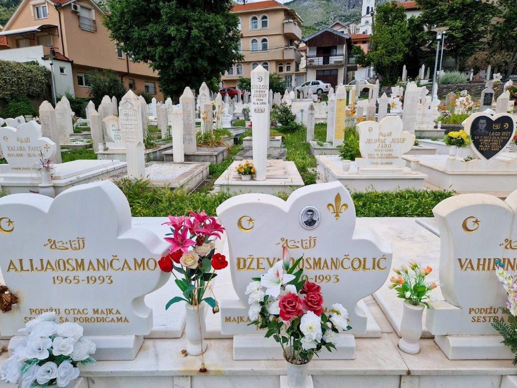 Grafstenen uit de Balkanoorlog in Mostar