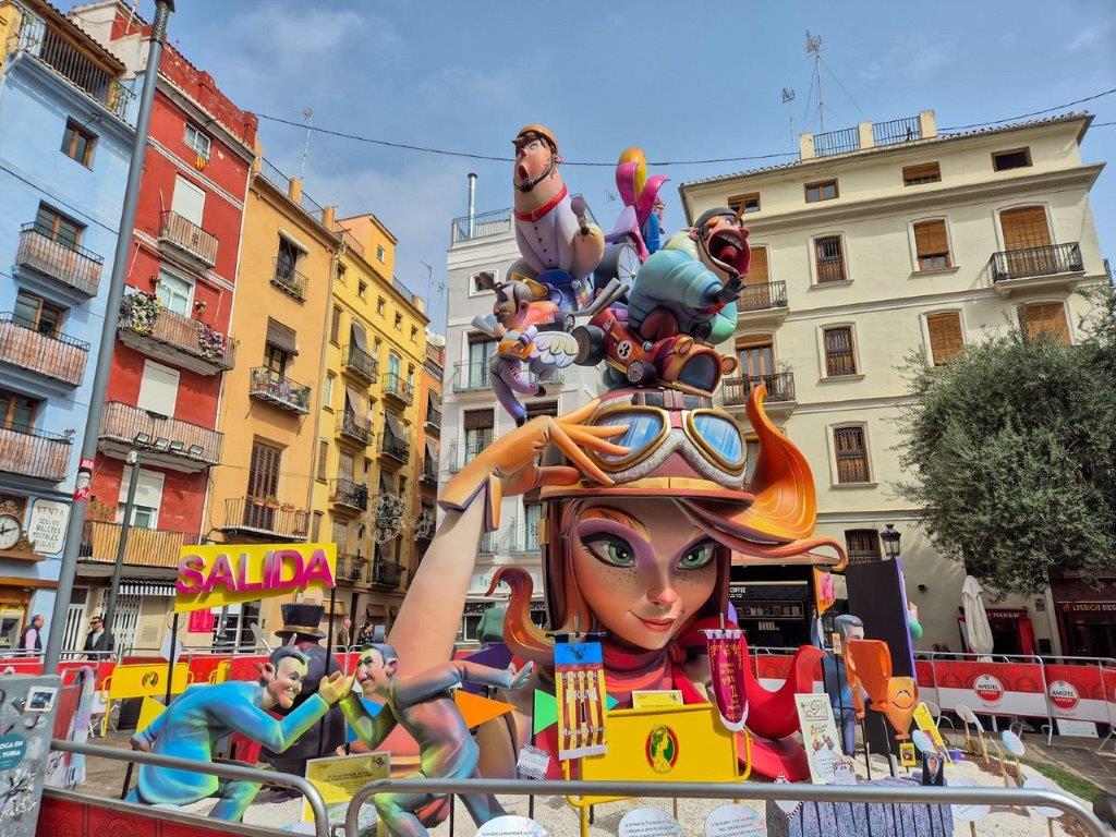 Ninot in het centrum van Valencia tijdens het Fallas-festival