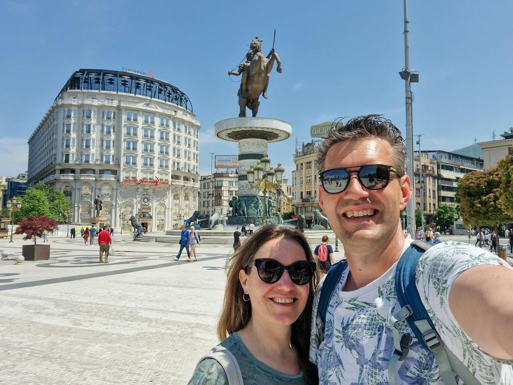 Plostad Makedonija plein aanraders Skopje stedentrip voor stellen